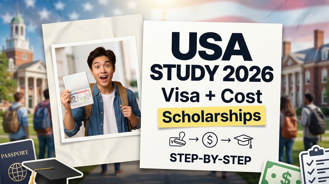 Study in USA 2026: Visa, Cost & Scholarships (Step-by-Step)